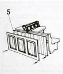 Rückenverkleidung mit Holzkassetten Füllung