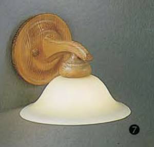 Wandlampe Passau, Fichte gebeizt , Schirm SG603H