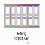 Schrank Trient 6-trg. Höhe 216 cm