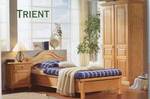 Schlafzimmer Trient, Schrank 2-trg., Einzelbett 100 cm , Nachtkommode - T4
