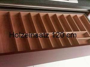 Besteckeinsatz aus Holz 120 cm