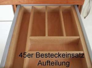 Landhausmöbel Besteckeinsatz aus Holz 45 cm