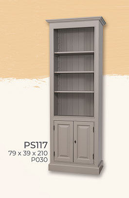 Regal, 2 Türen, Kiefer massiv