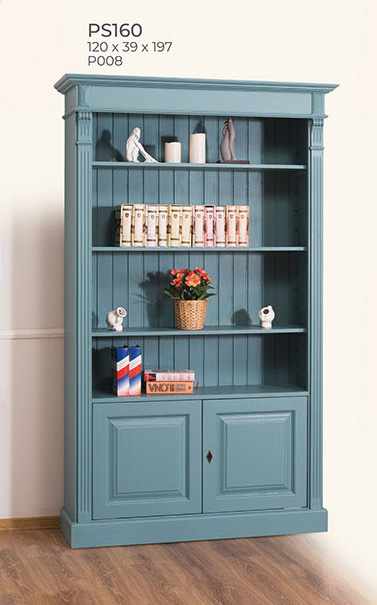 Regal, 2 Türen, Kiefer massiv