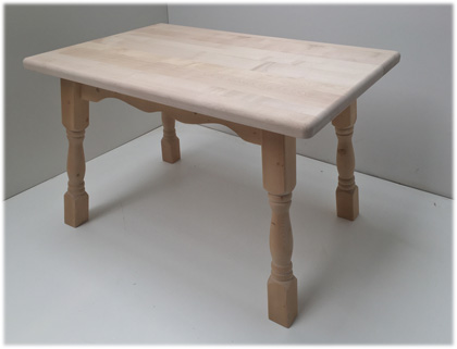 Vierfußtisch Amberg 120/80 cm mit Ahornplatte