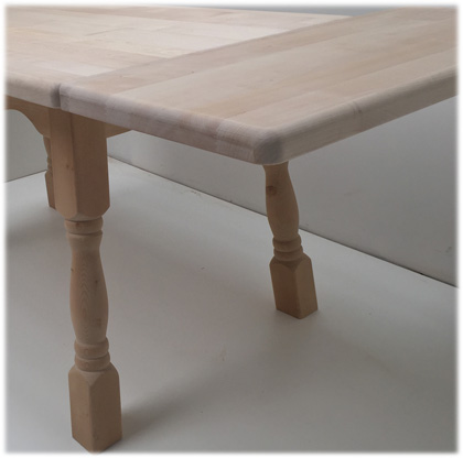 Ansteckplatte 40 cm Ahorn für Vierfußtisch Amberg 120/80 cm mit Schublade