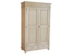 Kleiderschrank, 2-trg., Bauernschrank gerader Kranz Olanda
