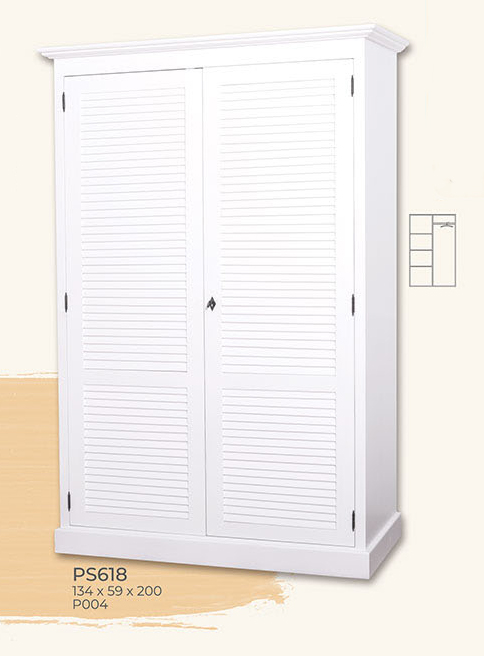 Schrank, 2 Türen, Shutter Kollektion, Kiefer massiv
