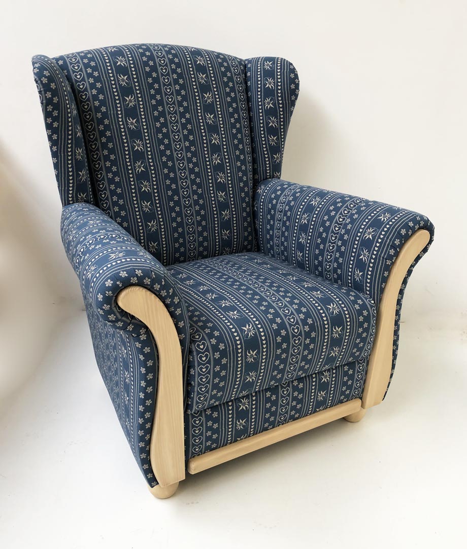 Ohrenbackensessel ANTON AF-74854-3 blau