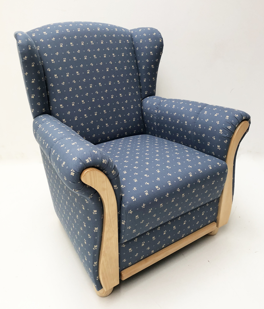 Ohrenbackensessel ANTON TS-2242 Schönau blau