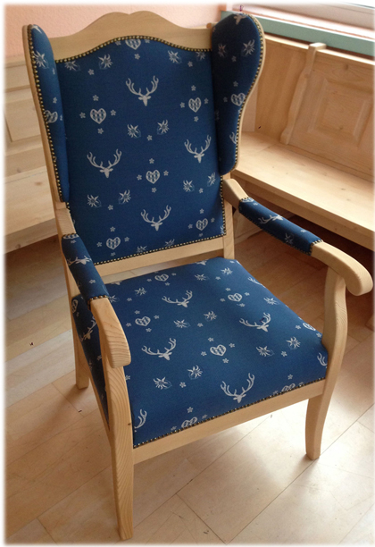 Sessel Inzell Ohrenbackensessel mit Armlehnenpolster, 74855-03