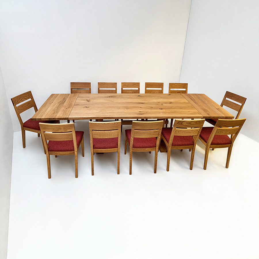 Sitzgruppe LITTLE ROCK, 200/100 cm, 2 Ansteckplatten, 12 Stühle Filippa P, Verano 654