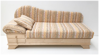 Sofa Liege Chiemgau Abverkaufsmodell, Kopfteil links, Stoff Pocking beige