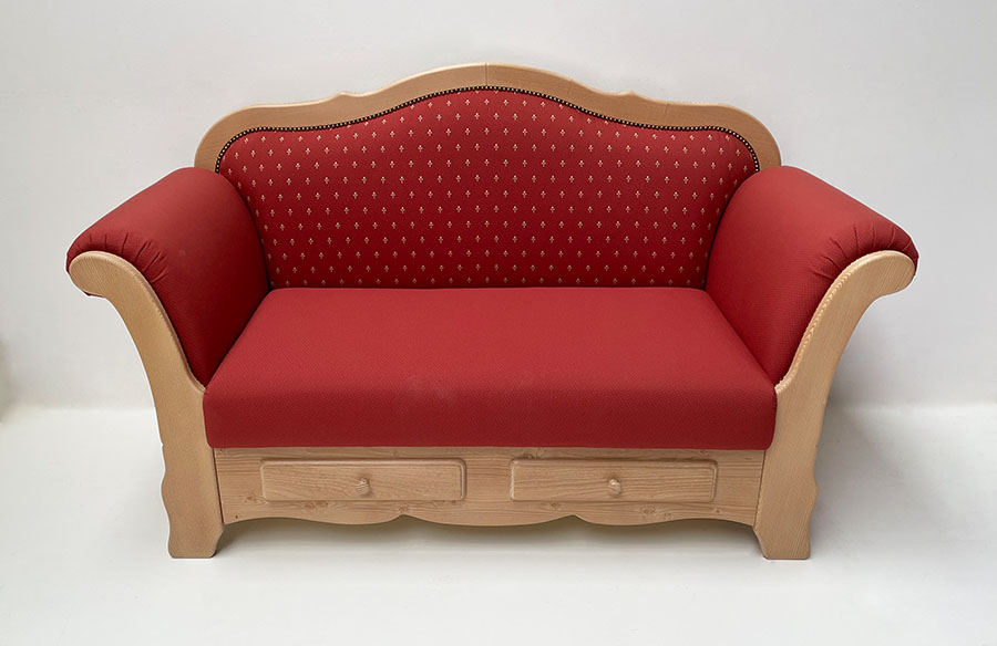 Sofa Einzelsofa Kempten 160 Kundl rot, Wels rot, Kombination, 38 Lagerstoffe preisgleich