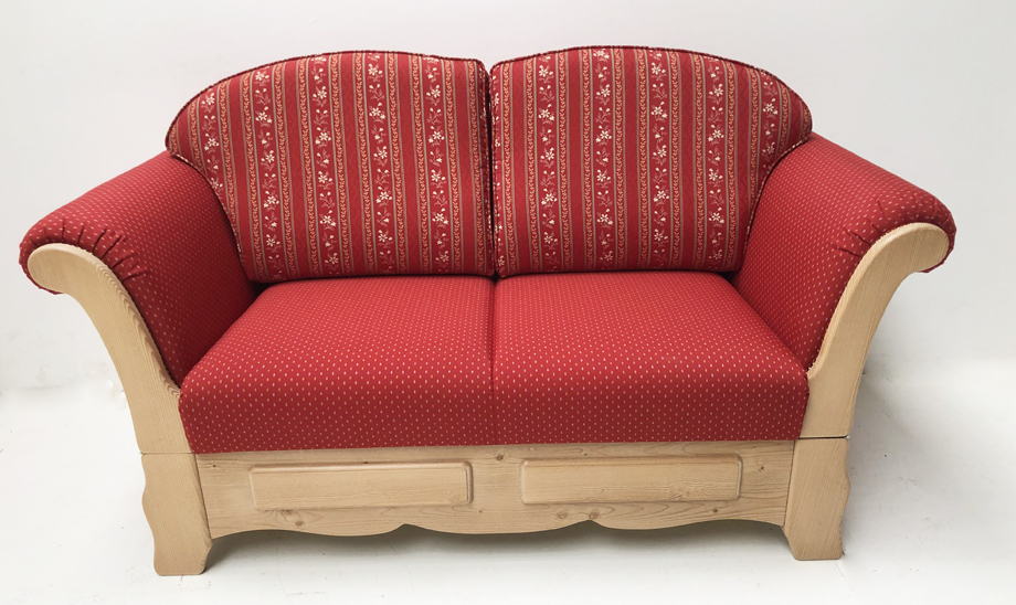 Sofa Sterzing, 160 cm, abklappbar, Sitze Brixen TS-1670, Rückenkissen TS-1667