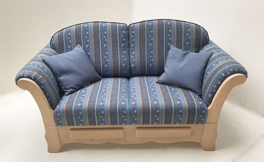 Sofa Sterzing, 160 cm, Lehnen abklappbar, Sitze Folklore TS-2389