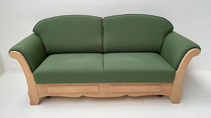 Sofa Liege Sterzing Achensee, mit Bettfunktion,  Wels grün