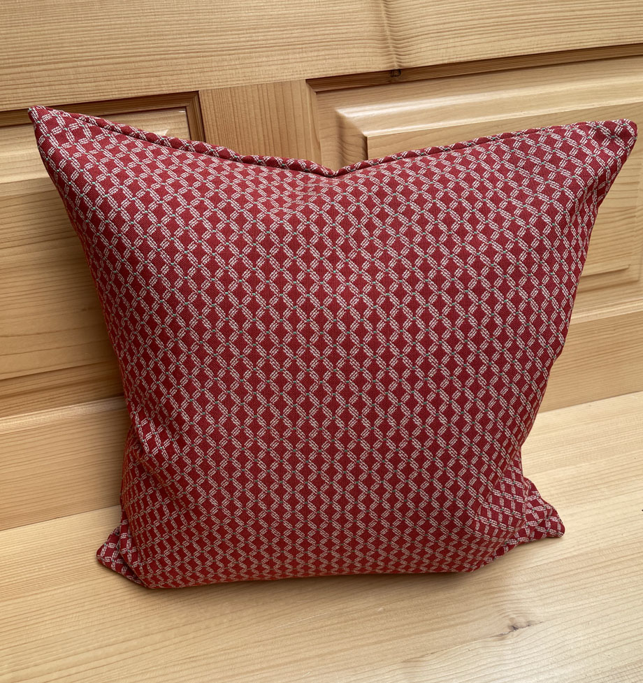 Federkissen, Kissen genäht 40/40 cm mit Reissverschluss, Stoff Landleben TS-3006