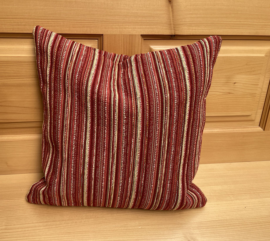 Federkissen, Kissen genäht 40/40 cm mit Reissverschluss, Stoff Landleben TS-3025