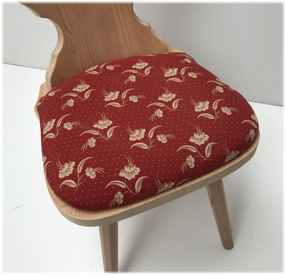 Stuhlkissen Polsterplatte Stuhl Amberg, Kössen rot, jetzt in 38 Lagerstoffen preisgleich