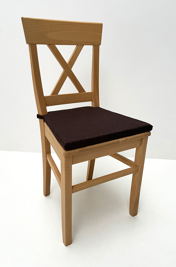 Stuhl Linz, Buche natur lackiert, loses Sitzkissen zu Stuhl (Wendekissen), TIAGO 9591 dunkelbraun