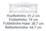 Aufpreis für Bettseitenverlängerung pro 10 cm