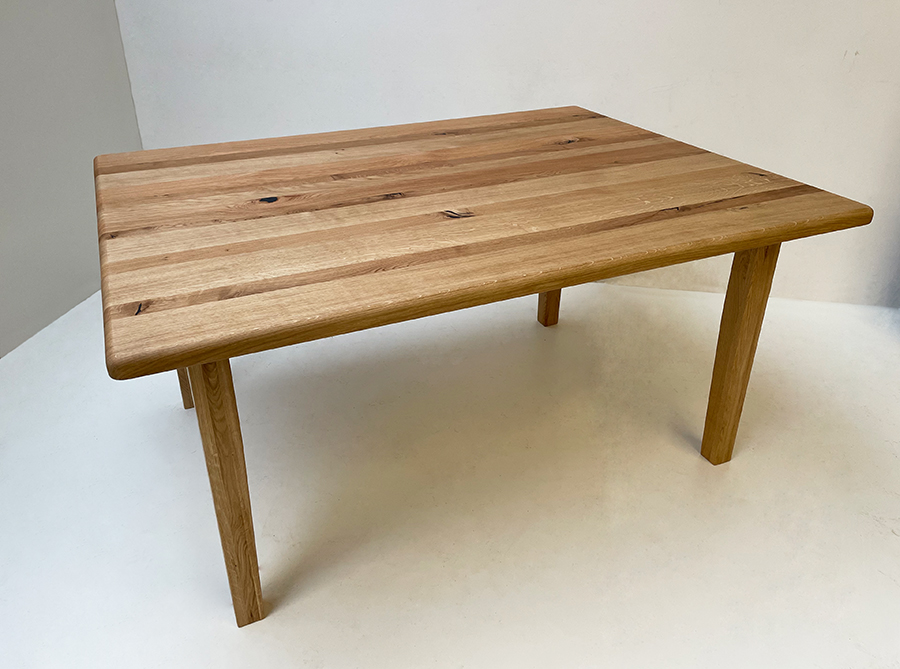 Vierfußtisch ISEO, Wildeiche 160/120 cm, Platte 4 cm stark, R20