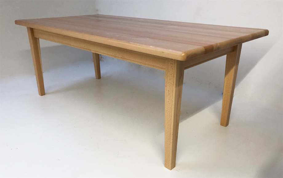 Vierfußtisch Nürnberg 100/200 cm, Buche mit Schubladen