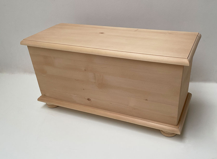 Holztruhe Truhe Lindau Glatt, 95/48/40 cm, Sondermaßtruhe, Rosner gewachst