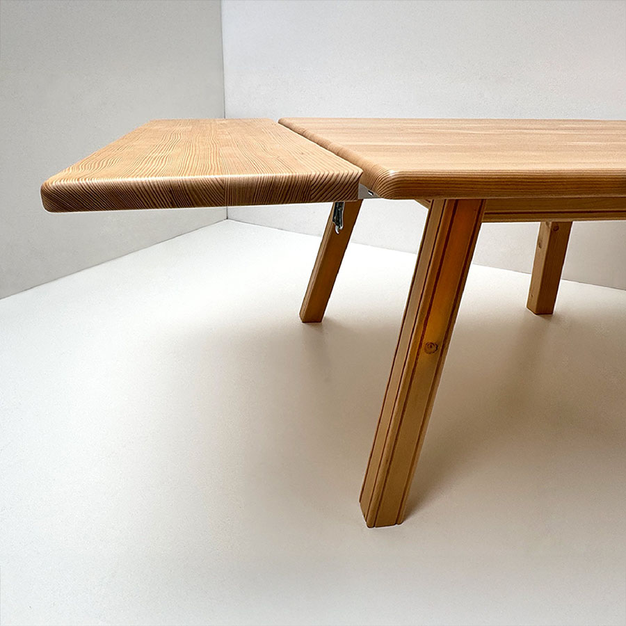 Vierfußtisch 4510G Rosenheim, o. Schub, Zargenhöhe höher, gerader Fuß, 120/120 cm, 1 Ansteckplatte