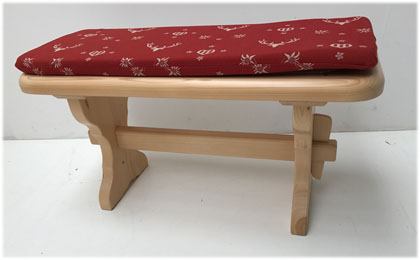 Vorbank Lindau, Ausführung schwer, Länge 90 cm, Kissen genäht 74855-1