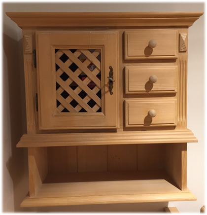 Hängeschrank Kastl, Wandkästchen mit Gittertüre