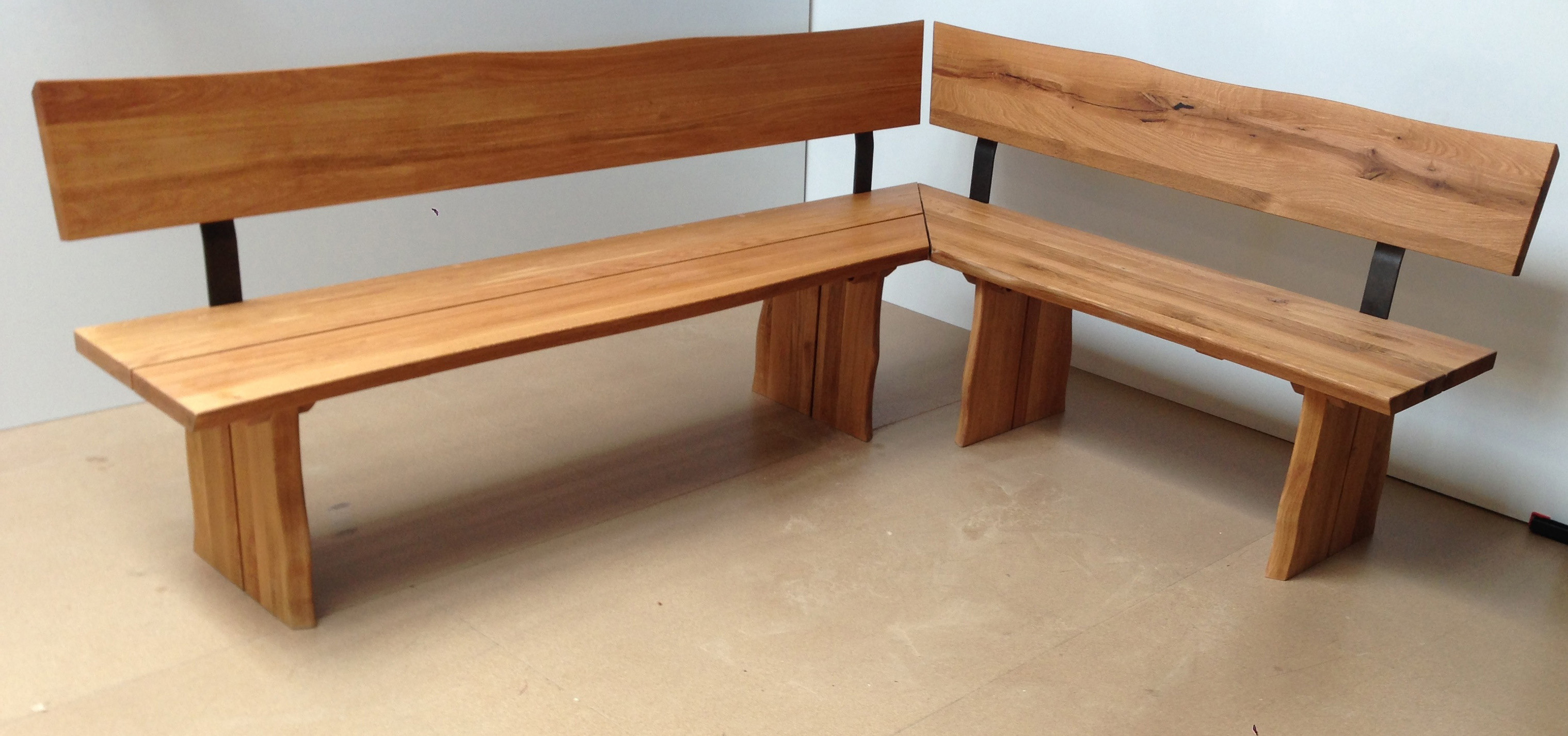 Eckbank Oviedo 220/165 cm Wildeiche massiv geölt