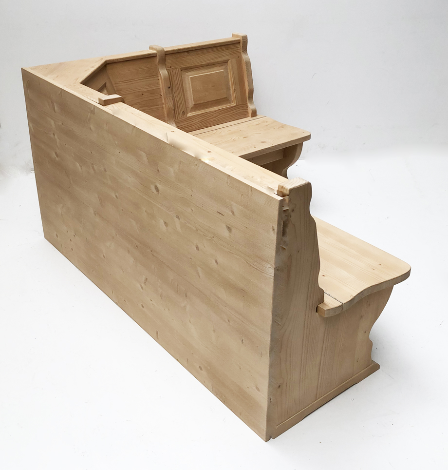 Eckbank Amberg Piccolo Rückwandverkleidung glatt, Schenkel 165 cm, Eckbank Piccolo 165/125 cm solo