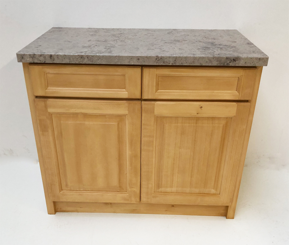 Landhausmöbel Küchen Anrichte, für Kühlschrank und Spüle, Anrichte mit