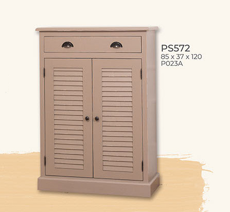 Anrichte Kommode Sideboard, 2 Türen, 1 Schublade, Shutter Kollektion, Kiefer massiv