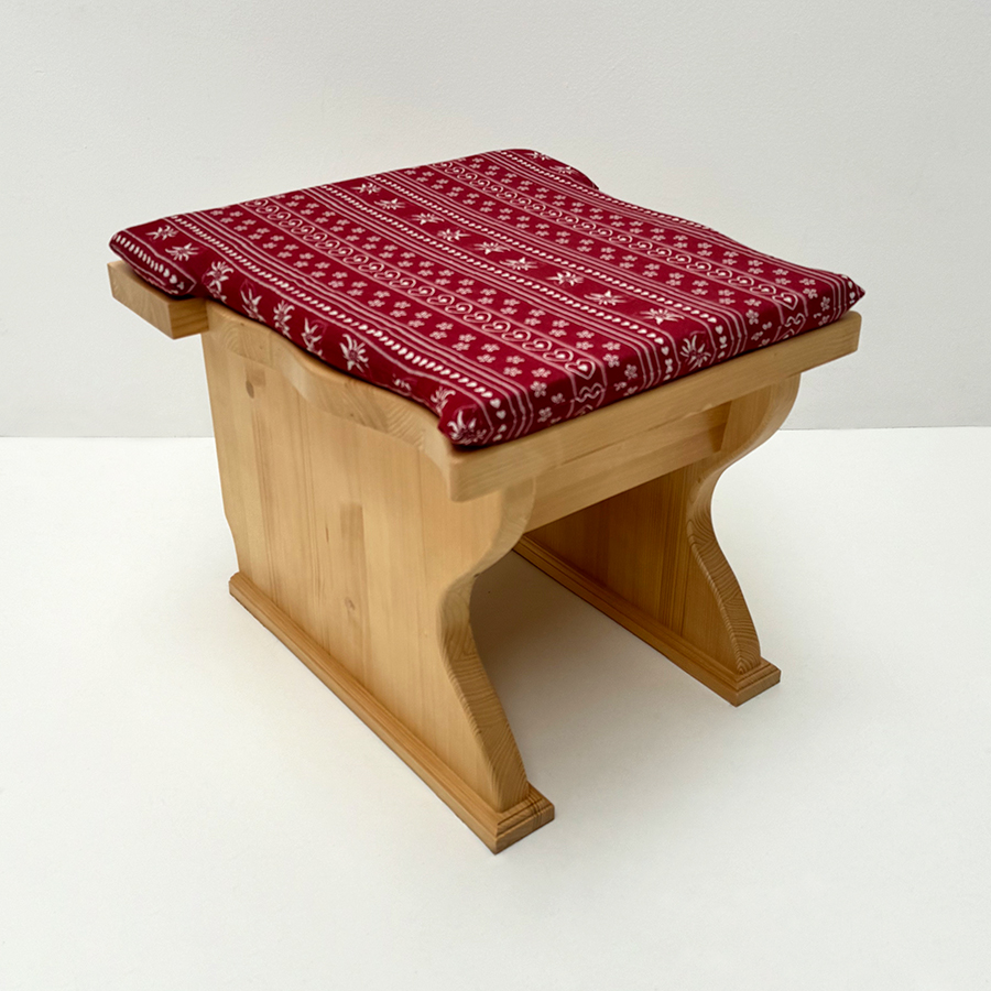 Anstellhocker solo für Eckbank Lindau,  Polster genäht , Stoff Edelweiss AF-74854-11