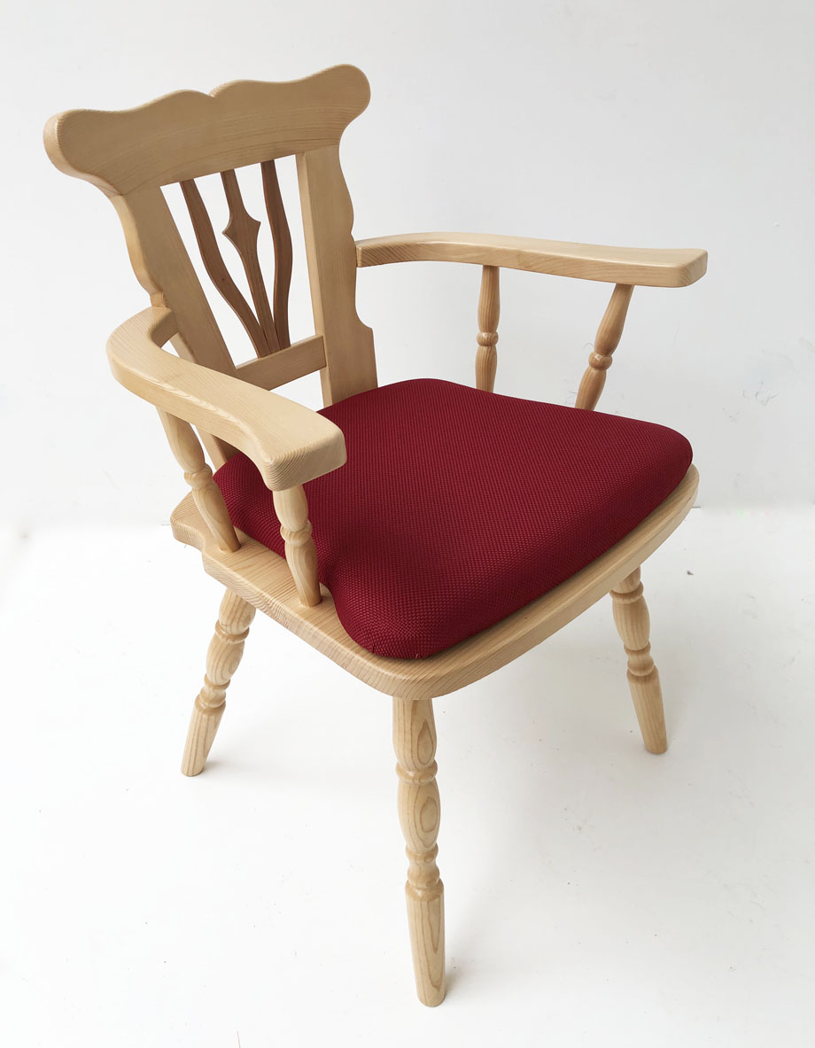 Bauernsessel Bauernstuhl Armlehnstuhl,  Polsterplatte , Stoff Verano 657