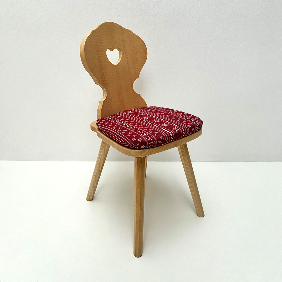 Bauernstuhl Munich, München, Fichte, Kissen genäht, AF-74854-11 brombeere