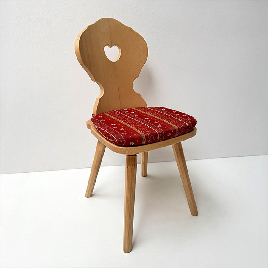 Bauernstuhl Munich, München, Fichte, Rosner lackiert, Polster lose genäht, TS-2387