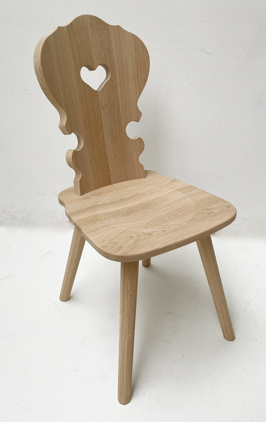 Bauernstuhl  Vienna, Wien, Eiche massiv, roh, unbehandelt