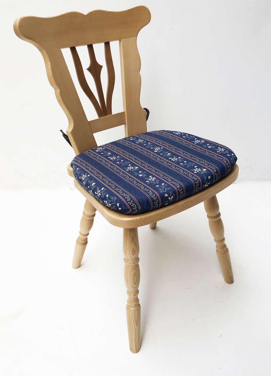 Bauernstuhl WS-77, Polster lose genäht mit Reissverschluß , Stoff TS-1668