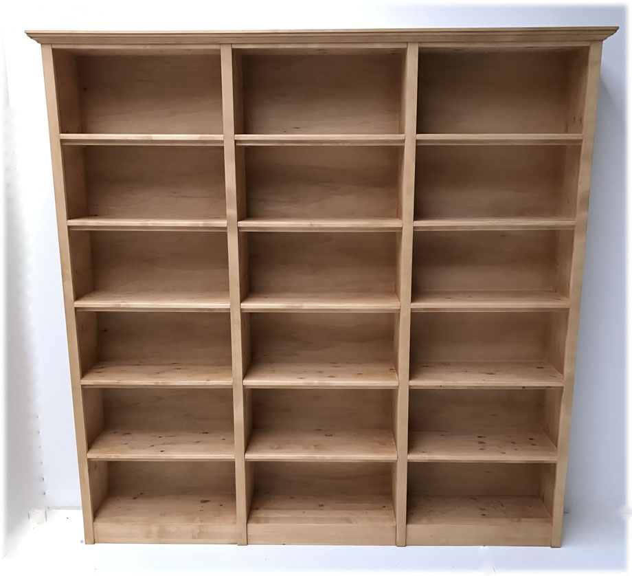 Bücherwand  Bücherregal Füssen Wertach 3-fach,  breit , Sondermaß mit Sockel