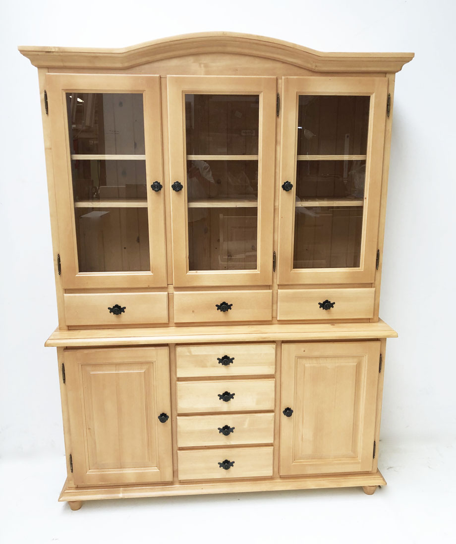 Buffet Füssen,  5-trg. 4 Schubladen,  (Aufsatz und Anrichte), geschwungener Kranz