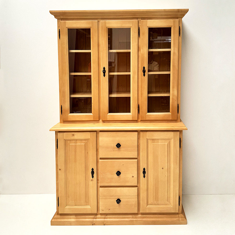 Buffet Füssen, 5-trg. 3 Schubladen,  (Aufsatz und Anrichte), Ausführung Tölz mit Sockel