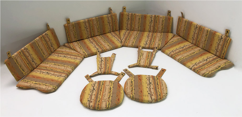 Polstersatz EKA Segment Eckbankgruppe  Sitz- Rückenkissen, Stuhlsitz- und Rückenpolster genäht