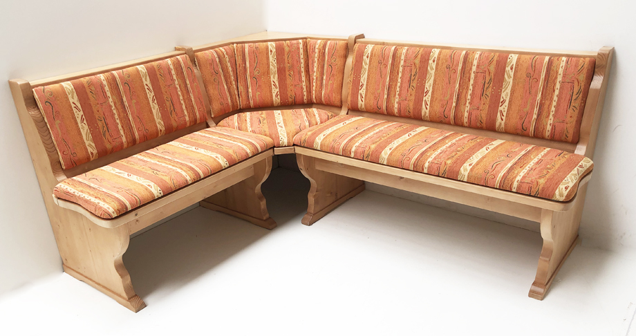 Eckbank Amberg 150/185 mit Truhe, Amberg klein, Vollpolster, Pocking terra