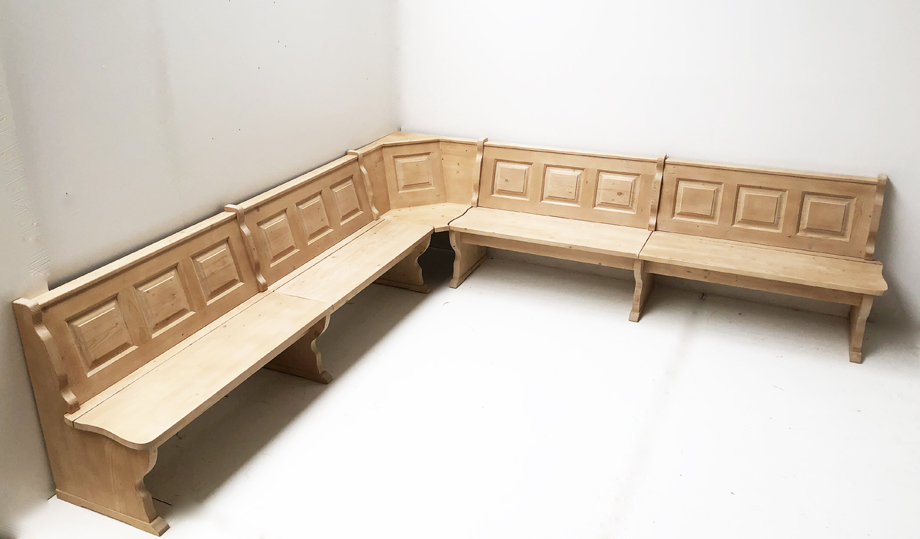 Eckbank System Amberg 300/300 cm, solo, mit Truhen