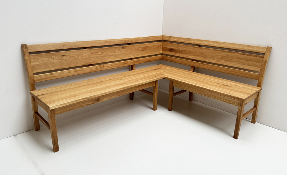Eckbank Iseo 190/150 cm, Wildeiche geölt