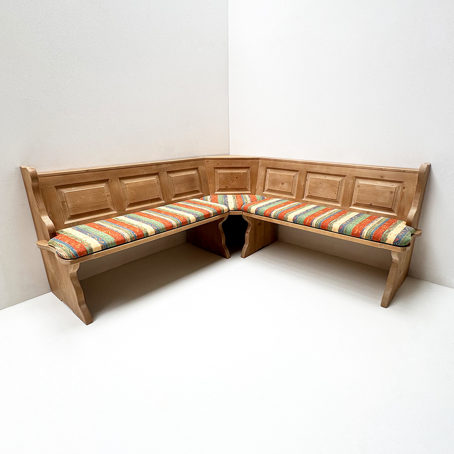 Eckbank Landau solo 195/195 cm, mit Polstersatz Platte, Pocking bunt, 38 Lagerstoffe preisgleich